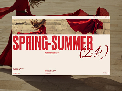 Fashion Concept (in Red) concept design grid mainpage ui web webdesign