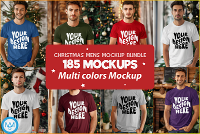 Christmas Men's Mockup Bundle graphic design mockup