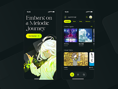 meewsic - Music Player design mobile app music music player ui ux
