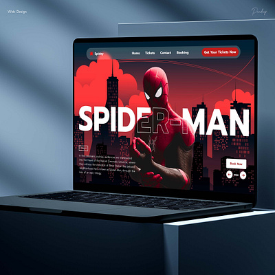 Spider-Man Landing Page app branding design graphic design illustration logo typography ui ux vector web design