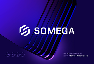 New Logo Design for SOMEGA blockchain brand identity branding gaming logo nft screen design social media visual design