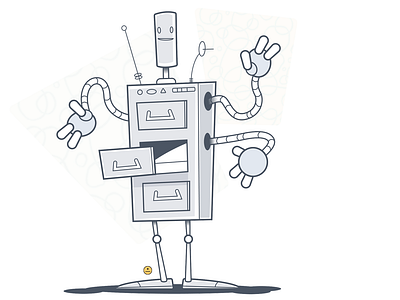 Empty state robot empty state illustration messages robot ux vector