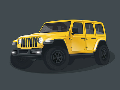 Vehicle illustration adobeillustrator car carillustration carvector design graphic design illustration jeep jeepillustration vector vectorillustration vehicle