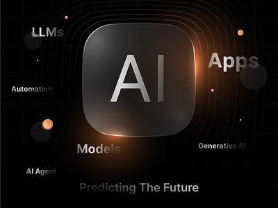 Predicting the Future figma glassmorphism graphic design illustration tag cloud
