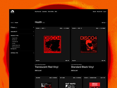 Plativka | Website Redesign // Vinyl – Health branding design disc04 health interface recordings ui vinyl web