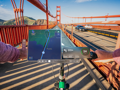 Vision Pro Cycling - Day #2 of Spatial Design Month app apple ar clean ui design ios ui ux vision pro vr