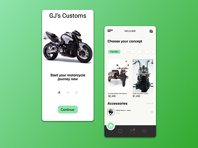 Motorcycle App Design Concept 1 app autobody branding business motorcycle ui ux