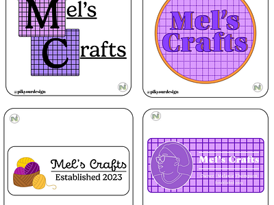 Mel’s Crafts Logos adobe illustrator design graphic design illustration logo