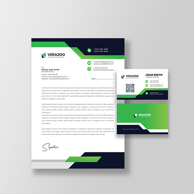 Business letterhead template card