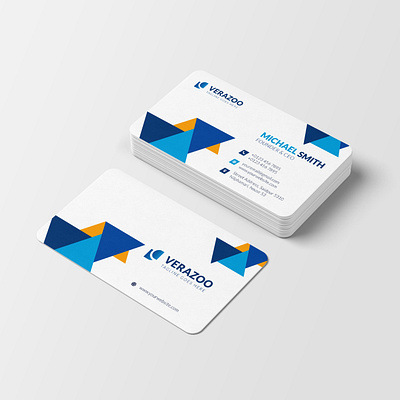 modern abstract business card template simple