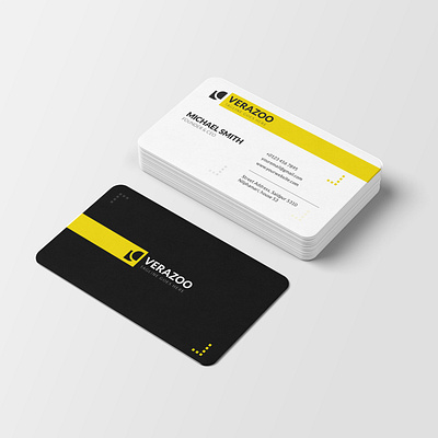 black and yellow business card template template