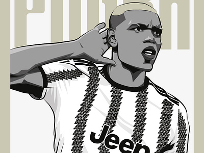 Paul Pogba, Juventus art calcio design digital art drawing football football art football player illustration italian football juventus paul pogba premier league serie a soccer