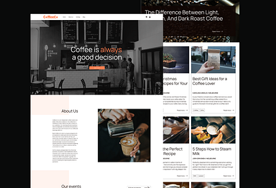 Coffee Shop Website design ui website