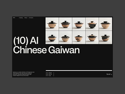 Chinese Gaiwan (AI) animation concept design grid mainpage motion ui web webdesign