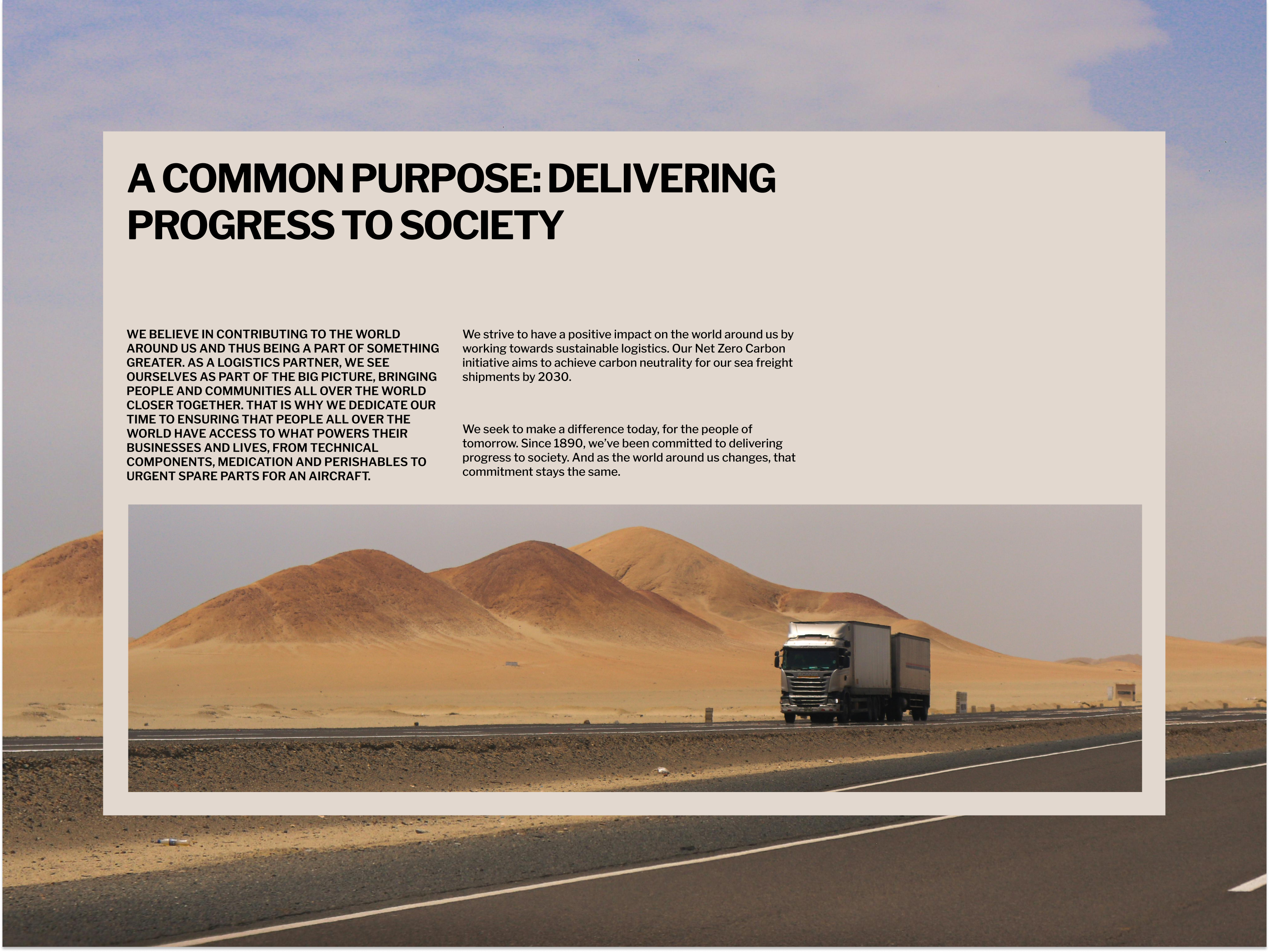 Section of the transport company website design landing landingpage lory minimalistic transport transportation company truck ty typography ui ux