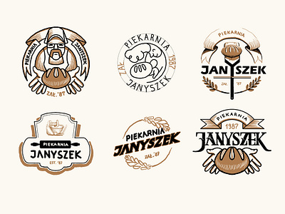 Bakery logos baker bakery bakery logo baking branding illustration logo retro sketch stickers vector vintage