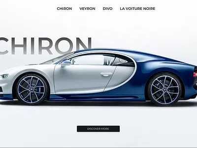 Bugatti Landing Page buggati landing page web design