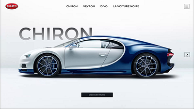 Bugatti Landing Page buggati landing page web design