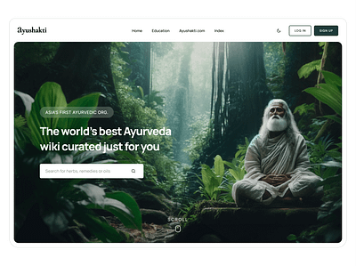 Exploration: Hero Section of Ayurveda ayurveda ayurvedic ayush branding dailyui graphic design green herbal herbs illustration medicine ui ux web