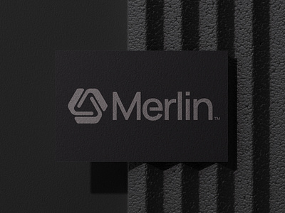 Merlin abstract black brand business card card contract finance financial infinity logo loop magic merlin platform symbol utilitarian wizard
