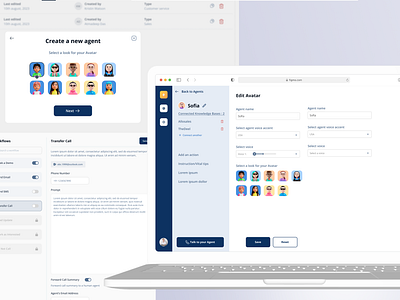 Create/Edit Agent & Avatar Page UI for a Business Phone System ai agent ai call ai chat ai dashboard ai led ai powered avatar business call system create avatar create user dashboard ui edit avatar phone system sales user