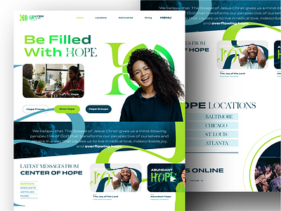 Center of Hope Church Website Concept brand identity branding christian christian graphic design graphic design ui visual identity web design website