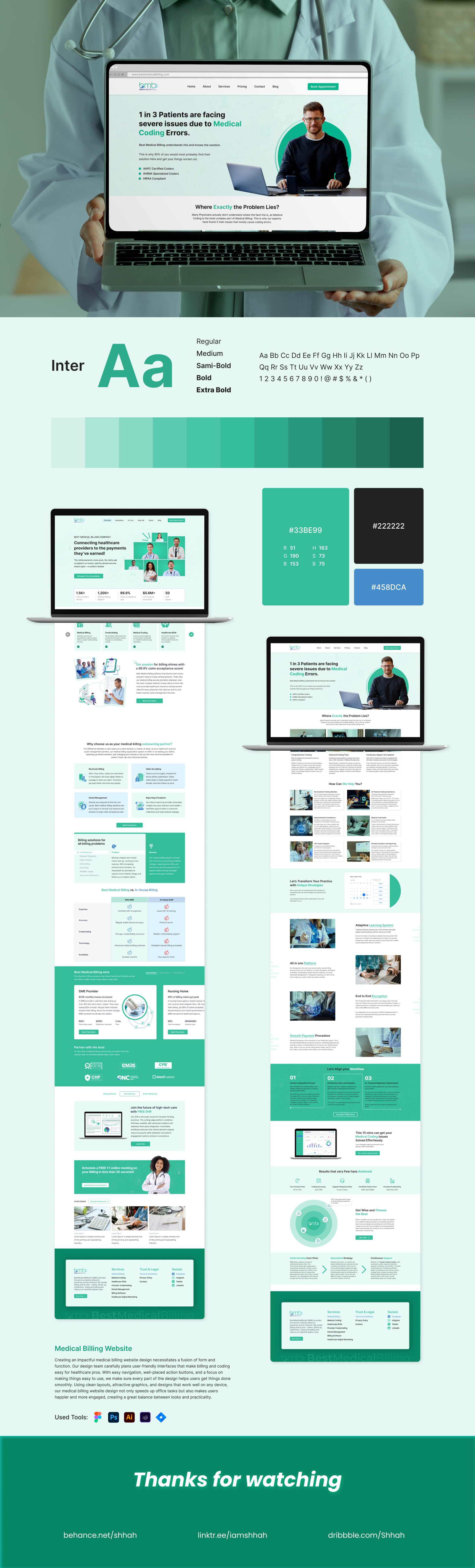 Website Design | Best Medical Billing billing website brand guideline creative designer expert figma guideline landing page medical billing product designer prototyping ui design uiux uiux designer user experience user interface user research ux design visual designer website design