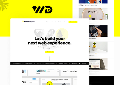 Webview Digital Redesign branding figma logo minimal modern design ui ui ux web web design website