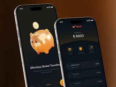Mobile Banking App Interface 3d balance bank bank interface cards credit cards fintech mobile app mobile banking mobile design mockup money money transfer onboarding payment transaction transfer money ui ui design uiux