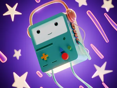 BMO 3d adventure time bmo design fan art fanart illustration
