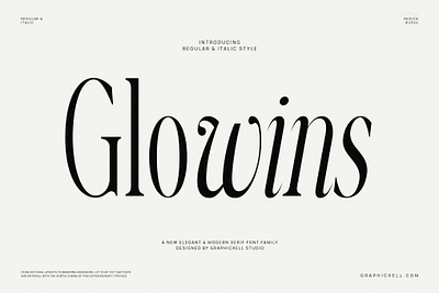 Glowins Minimalist Family Serif Font design designer font fonts typeface typography