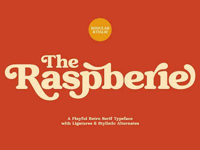 Raspberie - Retro Modern Font design designer font fonts raspberie retro modern font typeface typography