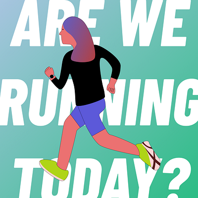 Are We Running Today? colorful design digital art digital illustration figma graphic design illustration running visual design