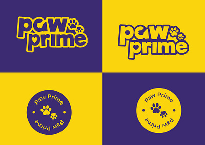 Paw Prime (Logo and Visuals) adobe illustrator adobe photoshop brand style guide branding design graphic design logo logo design pets care logo petslogo