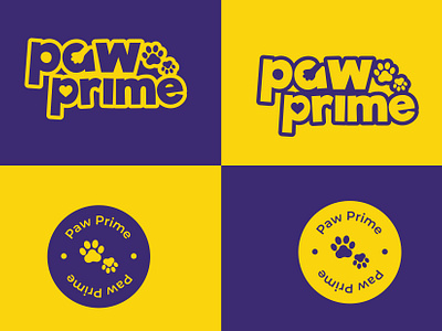 Paw Prime (Logo and Visuals) adobe illustrator adobe photoshop brand style guide branding design graphic design logo logo design pets care logo petslogo