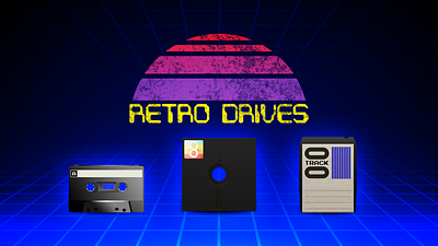 Retro Drives design graphic design icon icons illustration