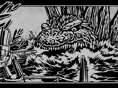 Godzilla Minus One Tribute - Boat Scene godzilla godzilla minus one illustration manga