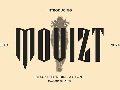 Movizt Blackletter Display Font animation branding design font fonts graphic design illustration logo nostalgic