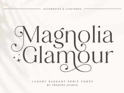 Magnolia Glamour - Luxury Serif design designer font fonts magnolia glamour luxury serif typeface typography