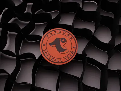 Peyoung Softball Team Custom Matte Circle Stickers UK art artwork brand branding business branding custom stickers design graphic design illustration logo logo design matte stickers printing sticker printing stickers
