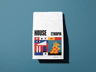 House Coffee Packaging abstract brand design branding design graphic design illustration packaging packaging design