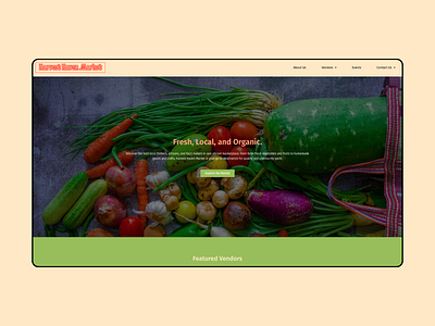 Farmer's Market - Landing Page business design directory event landing page ui user interface web web design website design