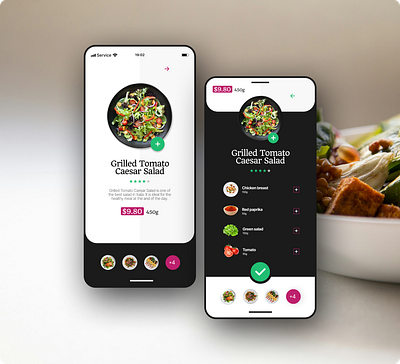 Recipes App 3d animation app branding cook food food salad graphic design motion graphics recipes tasty ui