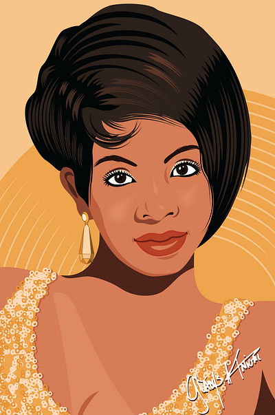Ladies of R&B Portraits african american design entertainers famous people illustration portraits vector