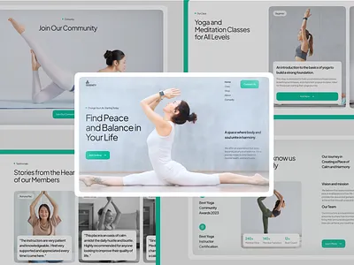 Serenity - Yoga Meditation Landing Page clean ui fitness fitness website gym health healthy landing page sport sporty ui ui insporation ui trends ux website website sport yoga yoga landingpage yoga website
