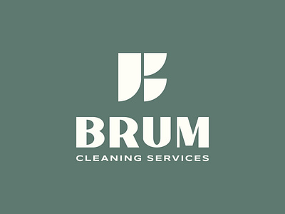Brum Cleaning Logo brand branding brum classy cleaning design florida geometrical graphic design green housekeeping logo minimalistic modern type typography vector