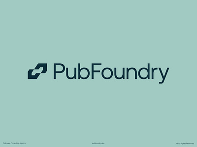 PubFoundry - Visual Identity brand brand identity branding geometric logo logo logo design minimalist logo monogram stacked logo startup logo tech logo visual identity