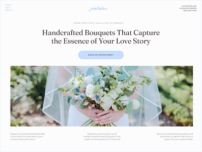 Petal & Lace: Find Your Dream Bouquet (#Day5) 30daysofwebdesign branding bridalbouquet design minimalist minimalistdesign ui web design webdesigner weddings