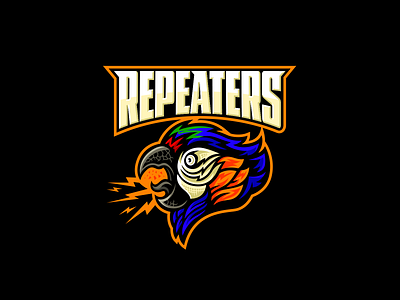 Repeaters baseball branding design graphic design hat illustration illustrator jersey logo parrot repeater vector