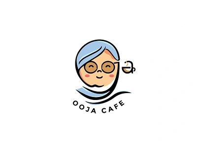 Cafe logo design best coffe logo best dribble logo branding cafe logo cafe logo design coffe logo design flat granny logo graphic design illustration logo logo design mascot coffe logo mascot granny logo minimal ooja cafe logo ui ux vector